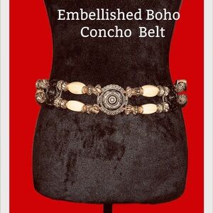 🪅🪅Embellished BOHO Concho & Bead Belt🪅🪅